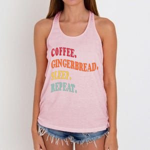 Coffee Gingerbread Sleep Christmas Baking Xmas Holiday Bake Women's Knotted Racerback Tank