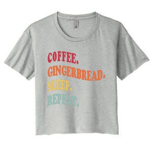 Coffee Gingerbread Sleep Christmas Baking Xmas Holiday Bake Women's Crop Top Tee