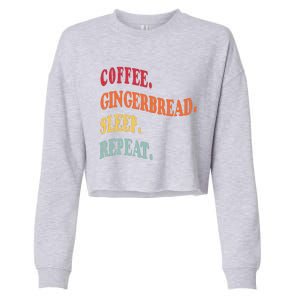 Coffee Gingerbread Sleep Christmas Baking Xmas Holiday Bake Cropped Pullover Crew