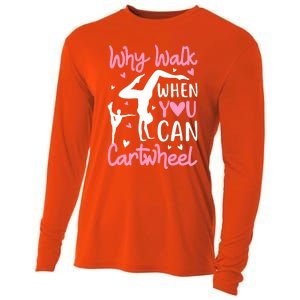 Cartwheel Gymnastics S Why Walk When You Can Cartwheel Great Gift Cooling Performance Long Sleeve Crew