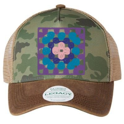 Crochet Granny Square Legacy Tie Dye Trucker Hat