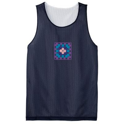 Crochet Granny Square Mesh Reversible Basketball Jersey Tank