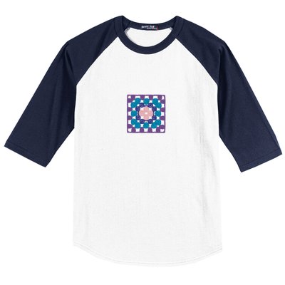 Crochet Granny Square Baseball Sleeve Shirt