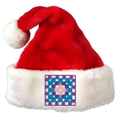 Crochet Granny Square Premium Christmas Santa Hat