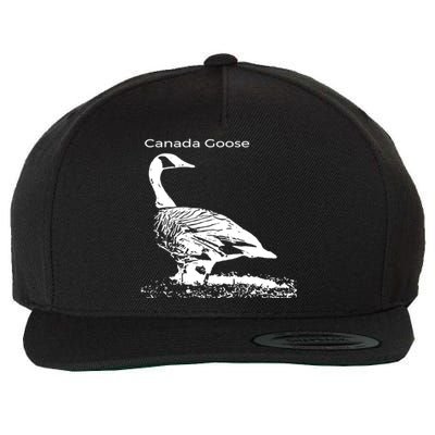 Canada Goose Standing Gift Waterfowl Lover Wool Snapback Cap