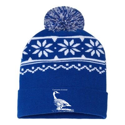 Canada Goose Standing Gift Waterfowl Lover USA-Made Snowflake Beanie