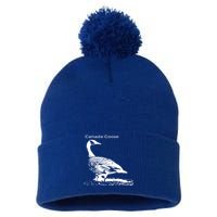 Canada Goose Standing Gift Waterfowl Lover Pom Pom 12in Knit Beanie