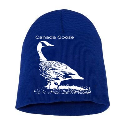 Canada Goose Standing Gift Waterfowl Lover Short Acrylic Beanie