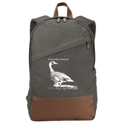 Canada Goose Standing Gift Waterfowl Lover Cotton Canvas Backpack