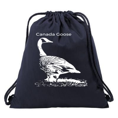 Canada Goose Standing Gift Waterfowl Lover Drawstring Bag