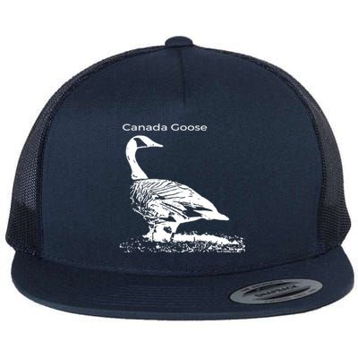 Canada Goose Standing Gift Waterfowl Lover Flat Bill Trucker Hat