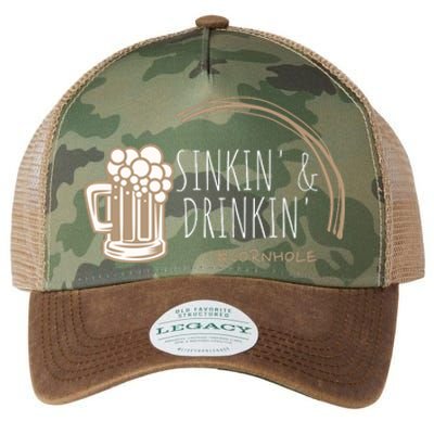 Cornhole Gift Sinkin & Drinkin Legacy Tie Dye Trucker Hat