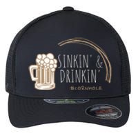 Cornhole Gift Sinkin & Drinkin Flexfit Unipanel Trucker Cap