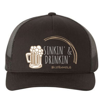 Cornhole Gift Sinkin & Drinkin Yupoong Adult 5-Panel Trucker Hat