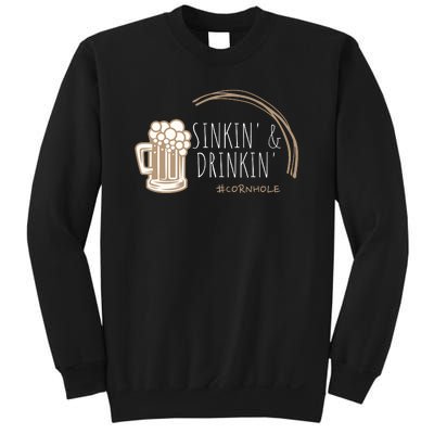 Cornhole Gift Sinkin & Drinkin Sweatshirt