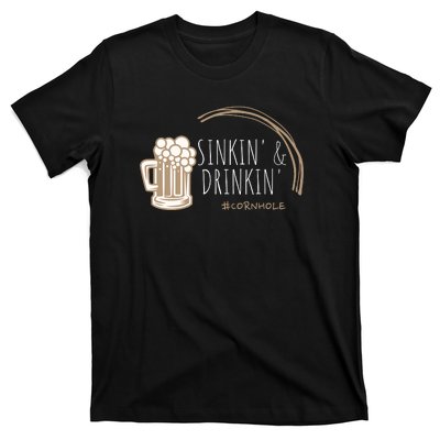 Cornhole Gift Sinkin & Drinkin T-Shirt