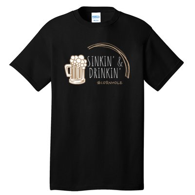 Cornhole Gift Sinkin & Drinkin Tall T-Shirt