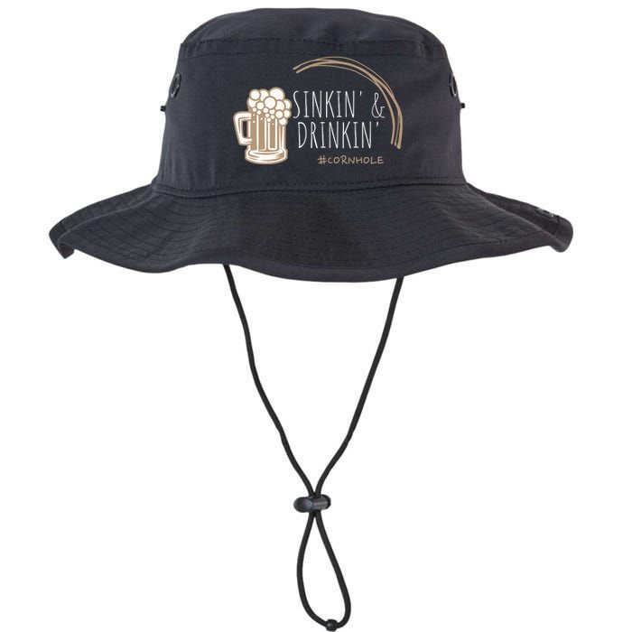 Cornhole Gift Sinkin & Drinkin Legacy Cool Fit Booney Bucket Hat