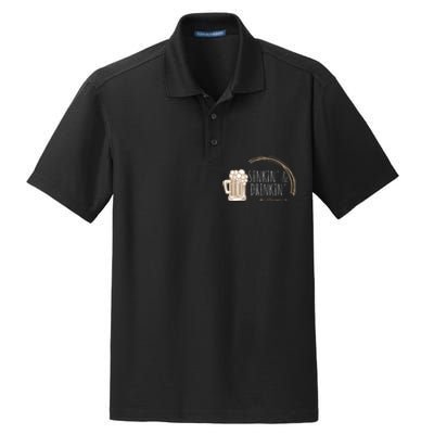 Cornhole Gift Sinkin & Drinkin Dry Zone Grid Polo