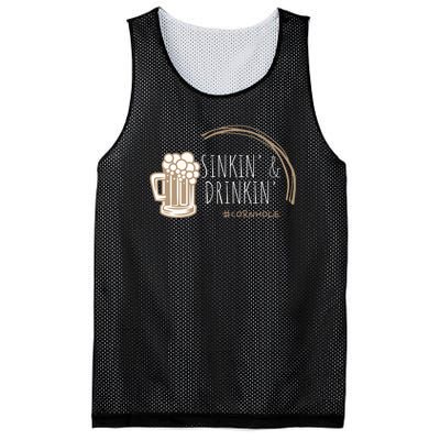 Cornhole Gift Sinkin & Drinkin Mesh Reversible Basketball Jersey Tank