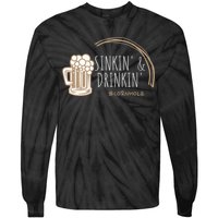 Cornhole Gift Sinkin & Drinkin Tie-Dye Long Sleeve Shirt