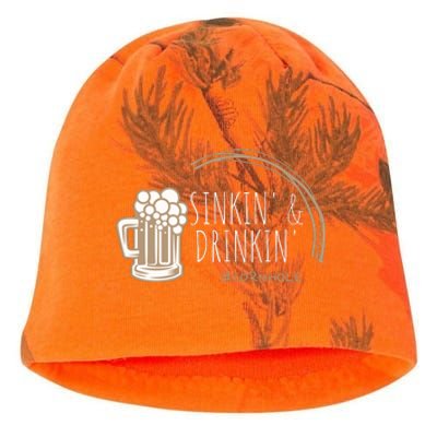 Cornhole Gift Sinkin & Drinkin Kati - Camo Knit Beanie