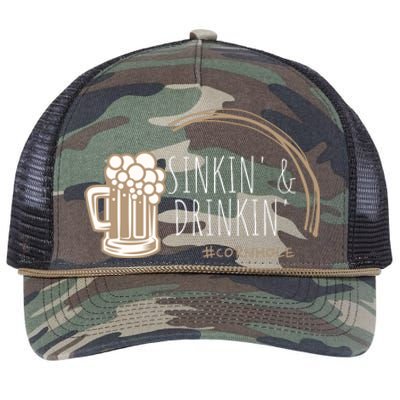 Cornhole Gift Sinkin & Drinkin Retro Rope Trucker Hat Cap