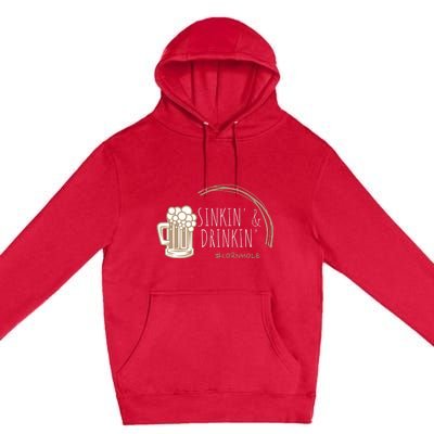 Cornhole Gift Sinkin & Drinkin Premium Pullover Hoodie