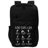 Christian God Says I Am Bible Verse Religious Ballet Dancer Impact Tech Backpack