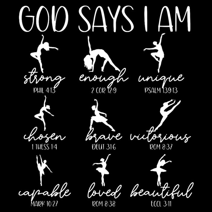 Christian God Says I Am Bible Verse Religious Ballet Dancer Impact Tech Backpack