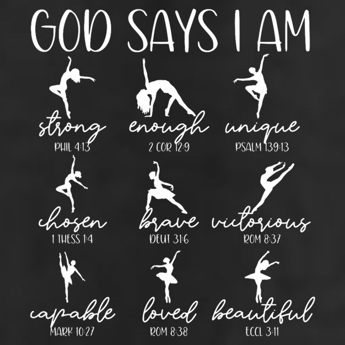 Christian God Says I Am Bible Verse Religious Ballet Dancer Hat