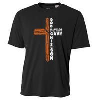 Cross God So Loved The World Jesus Christian Cooling Performance Crew T-Shirt