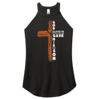 Cross God So Loved The World Jesus Christian Women’s Perfect Tri Rocker Tank