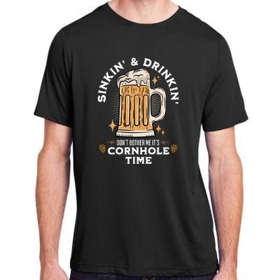 Cornhole Gift Sinkin & Drinkin Adult ChromaSoft Performance T-Shirt