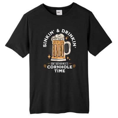 Cornhole Gift Sinkin & Drinkin Tall Fusion ChromaSoft Performance T-Shirt