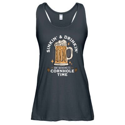 Cornhole Gift Sinkin & Drinkin Ladies Essential Flowy Tank