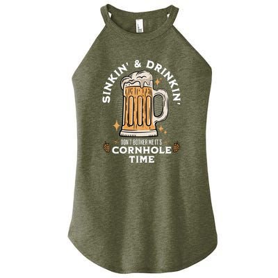 Cornhole Gift Sinkin & Drinkin Women's Perfect Tri Rocker Tank