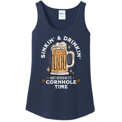 Cornhole Gift Sinkin & Drinkin Ladies Essential Tank