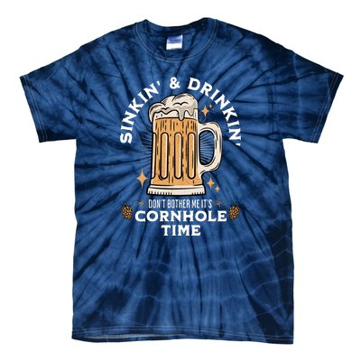 Cornhole Gift Sinkin & Drinkin Tie-Dye T-Shirt