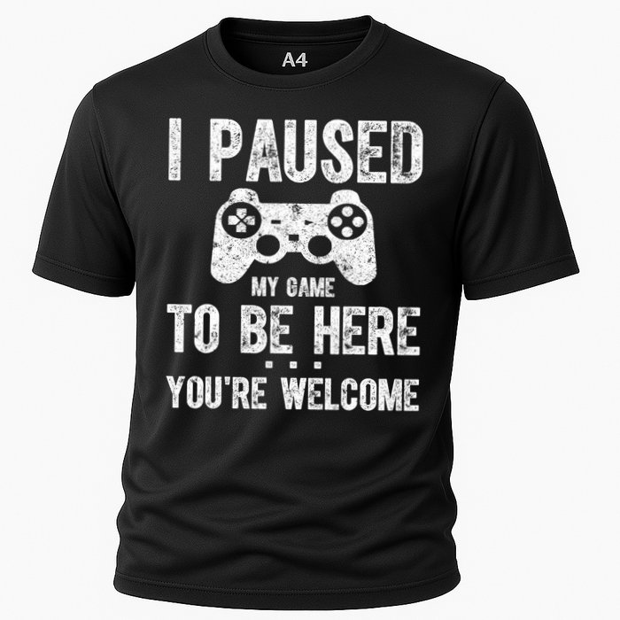 Cute Gamer Shirt I Paused My Game To Be Here You're Welcome TShirt Cooling Performance Crew T-Shirt