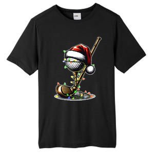 Christmas Golf Santa Hat Lights Graphic Golf Player Costume Funny Gift Tall Fusion ChromaSoft Performance T-Shirt