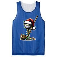 Christmas Golf Santa Hat Lights Graphic Golf Player Costume Funny Gift Mesh Reversible Basketball Jersey Tank