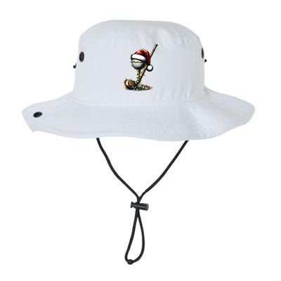 Christmas Golf Santa Hat Lights Graphic Golf Player Costume Funny Gift Legacy Cool Fit Booney Bucket Hat