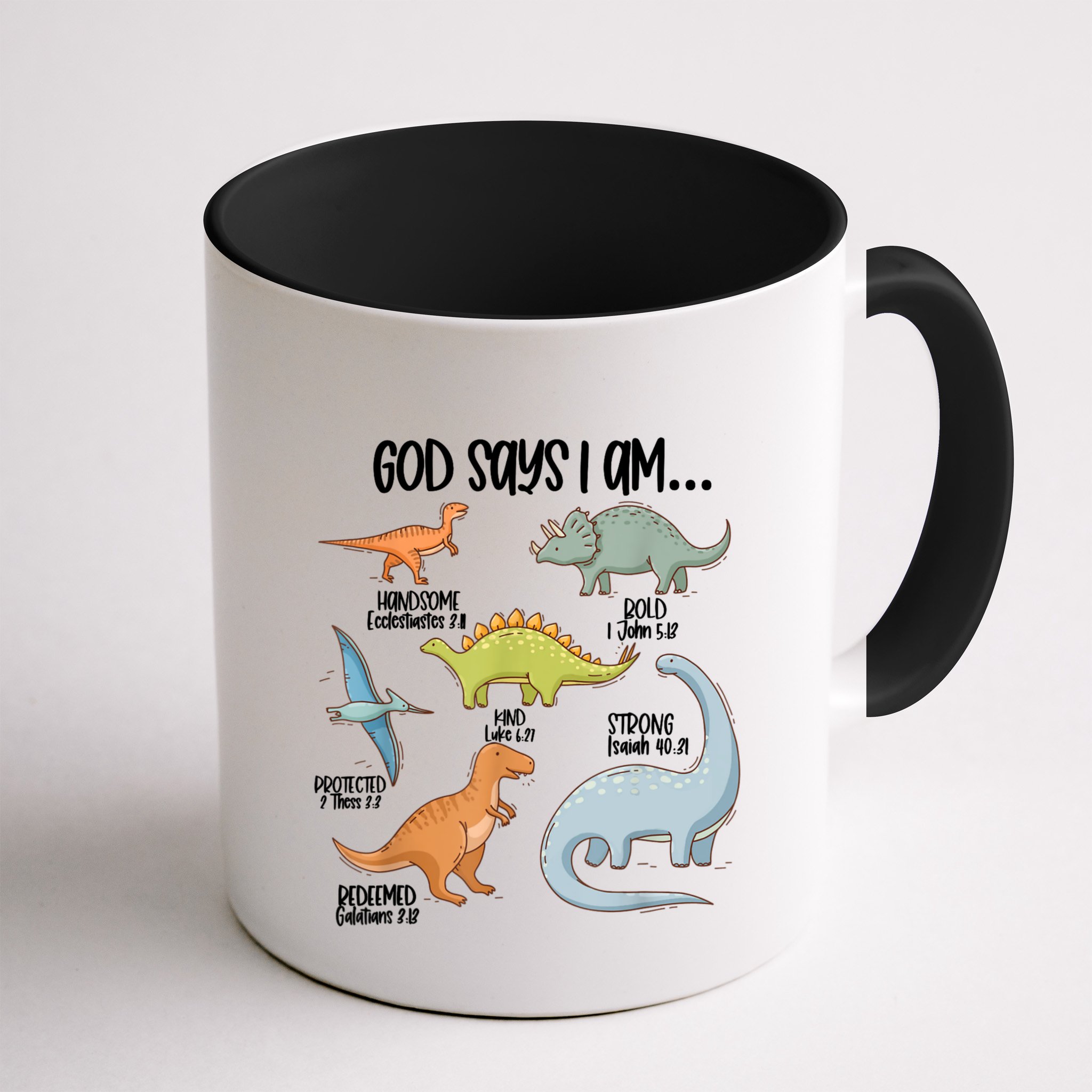 Cute God Says I Am Vintage Dinosaur Funny Mug