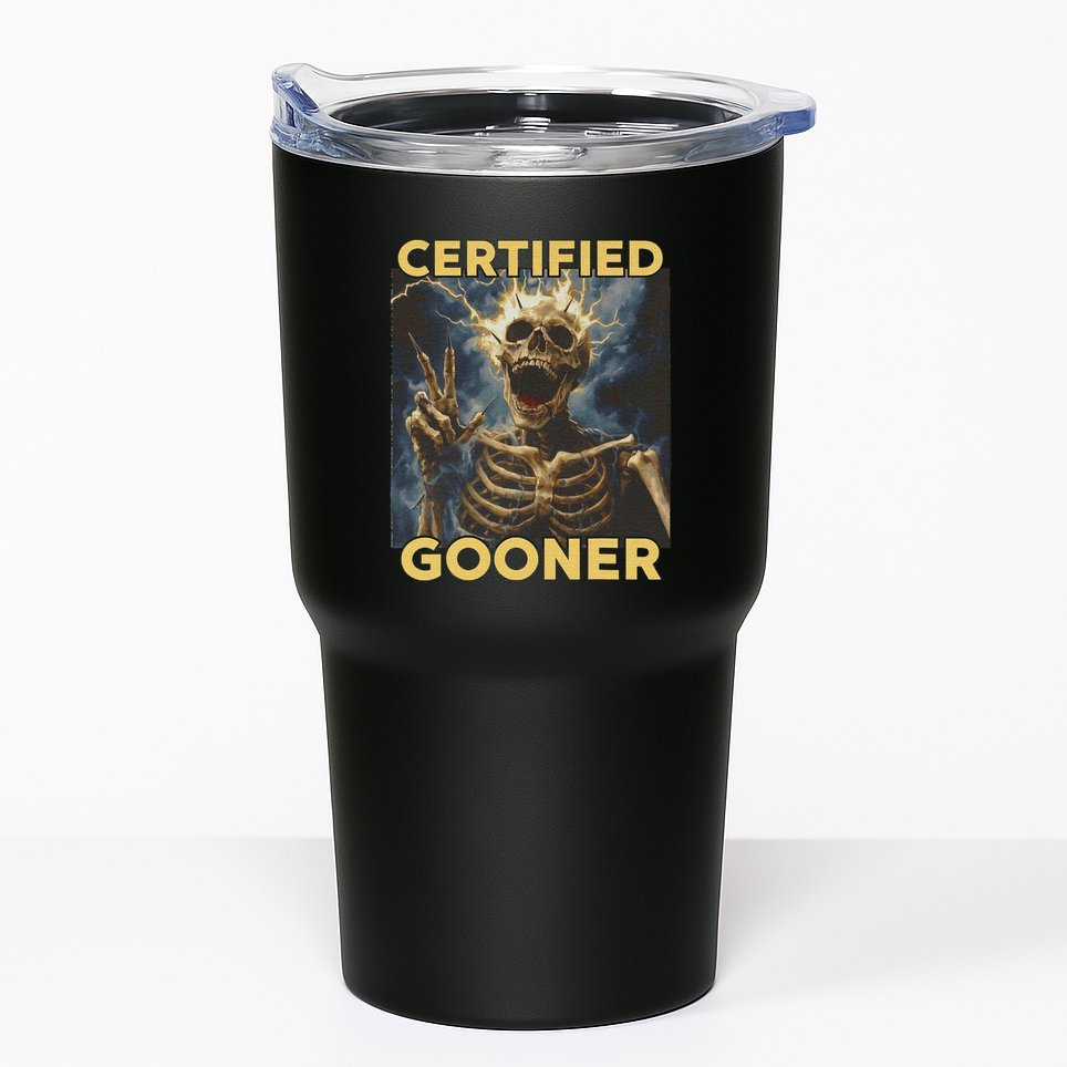 Certified Gooner Skeleton Vintage Funny Tumbler