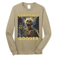Certified Gooner Skeleton Vintage Funny Long Sleeve Shirt