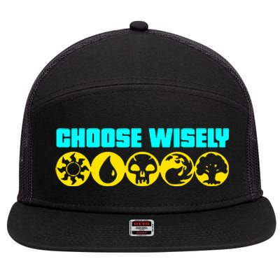 Choose Gamer Symbols 7 Panel Mesh Trucker Snapback Hat