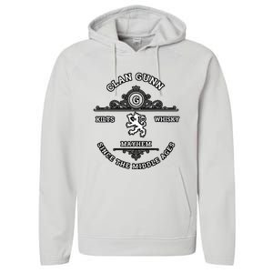 Clan Gunn Scottish Kilt Highland Games Performance Fleece Hoodie