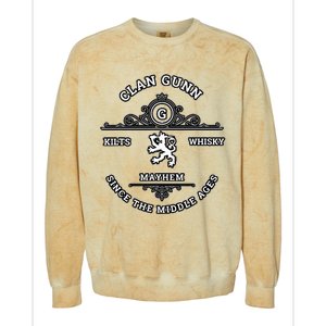 Clan Gunn Scottish Kilt Highland Games Colorblast Crewneck Sweatshirt