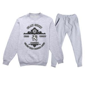 Clan Gunn Scottish Kilt Highland Games Premium Crewneck Sweatsuit Set